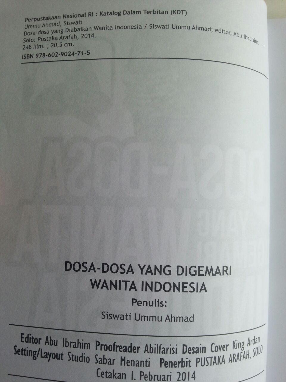 Buku Dosa-Dosa Yang Digemari Wanita Indonesia isi