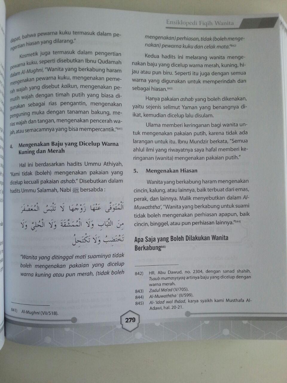 Buku Ensiklopedi Fiqih Wanita Pembahasan Lengkap Masalah Wanita isi 3