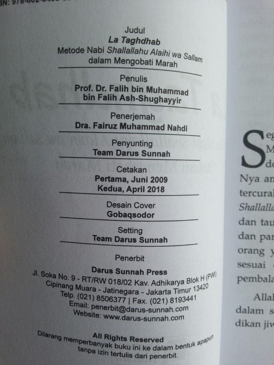 Buku La Taghdhab Metode Nabi Dalam Mengobati Marah isi 2