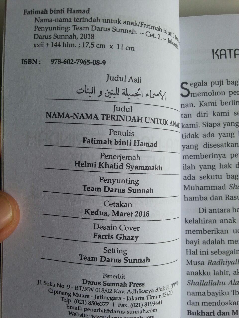 Buku Nama-Nama Terindah Untuk Anak isi 2