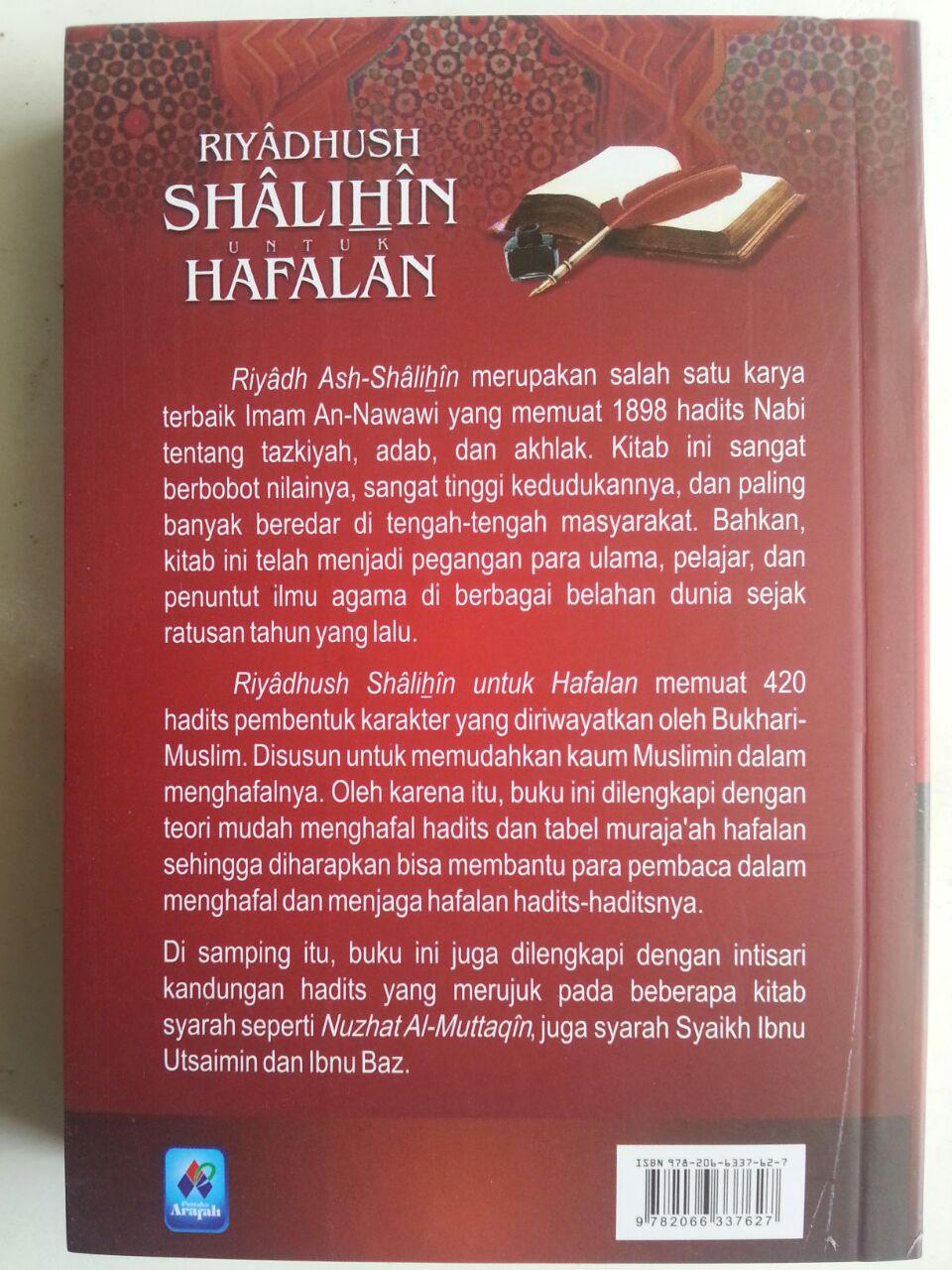 Buku Riyadhus Shalihin Untuk Hafalan 420 Hadits Pembentuk Karakter cover