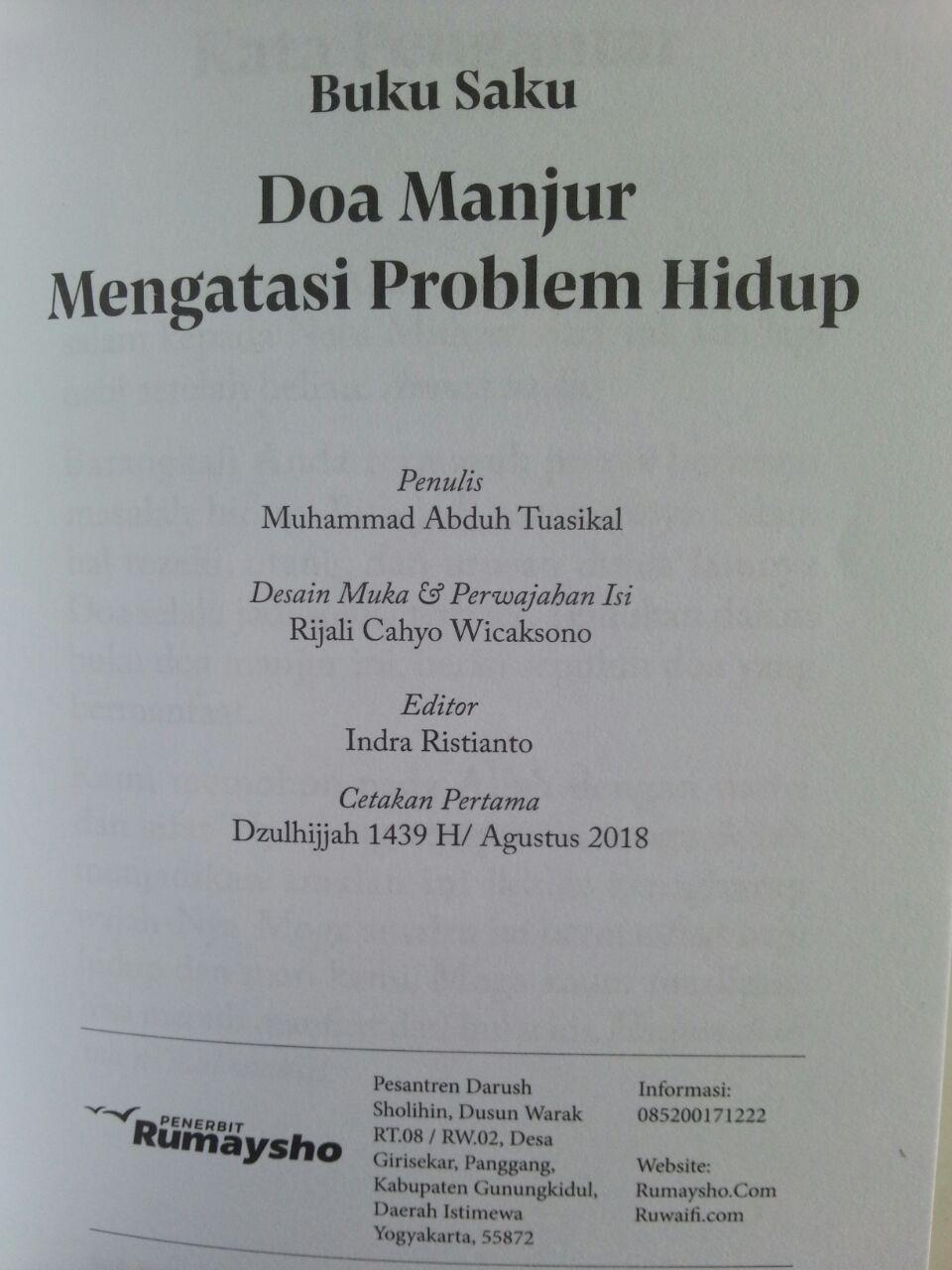 Buku Saku Doa Manjur Mengatasi Problem Hidup isi 2