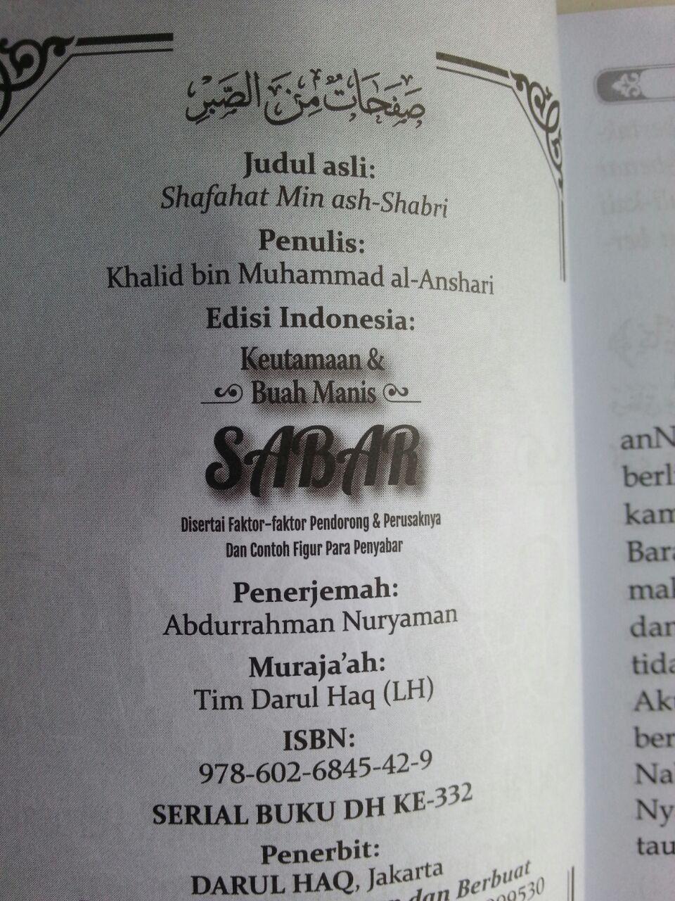 Buku Saku Keutamaan Dan Buah Manis Sabar isi 3