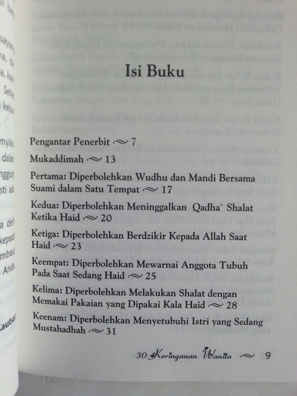 Buku 30 Keringanan Wanita Menurut Syariat isi 2