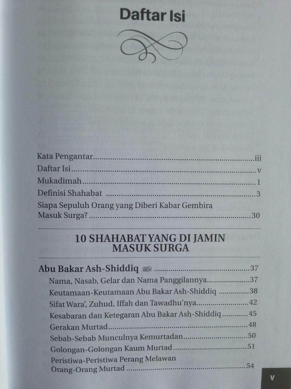 Buku 38 Shahabat Yang Di Jamin Masuk Surga isi