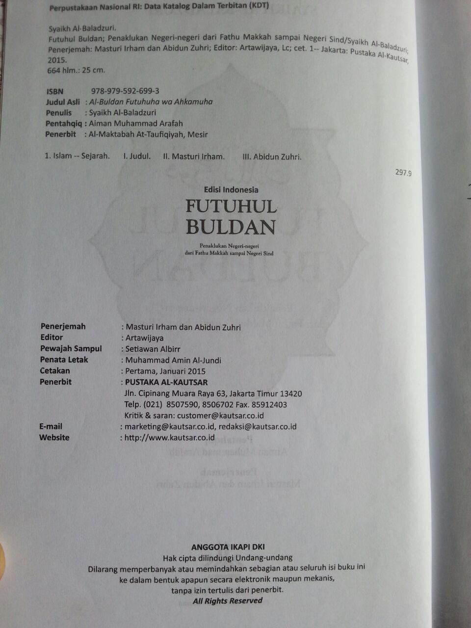 Buku Futuhul Buldan Penaklukkan Negeri Dari Makkah Sampai Sind isi 2