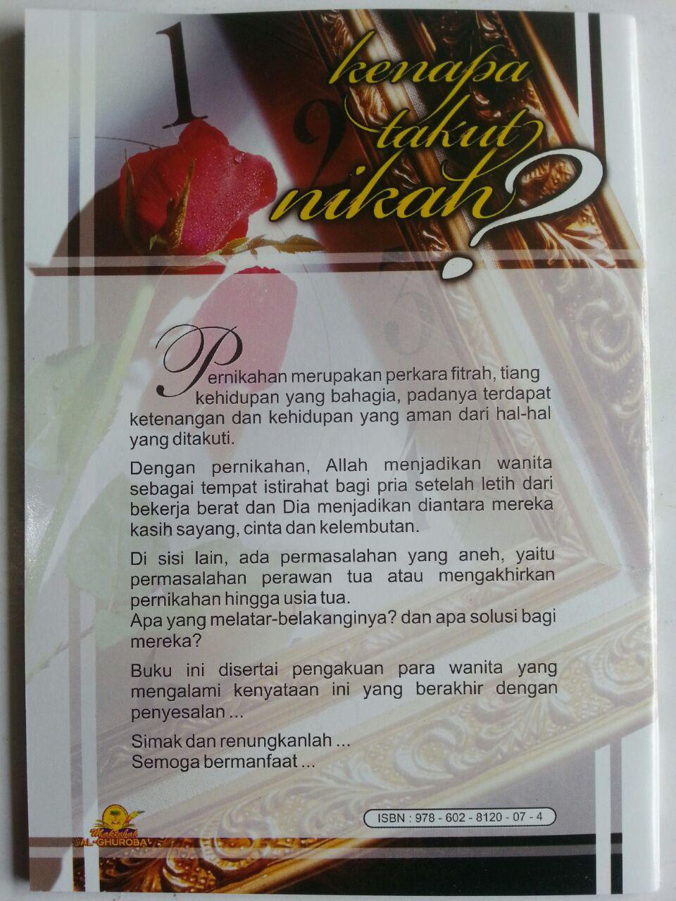 Buku Kenapa Takut Nikah Nasihat Bagi Wanita Yang Telat Nikah cover