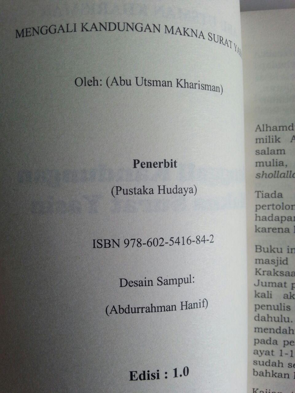 Buku Menggali Kandungan Makna Surat Yasin isi