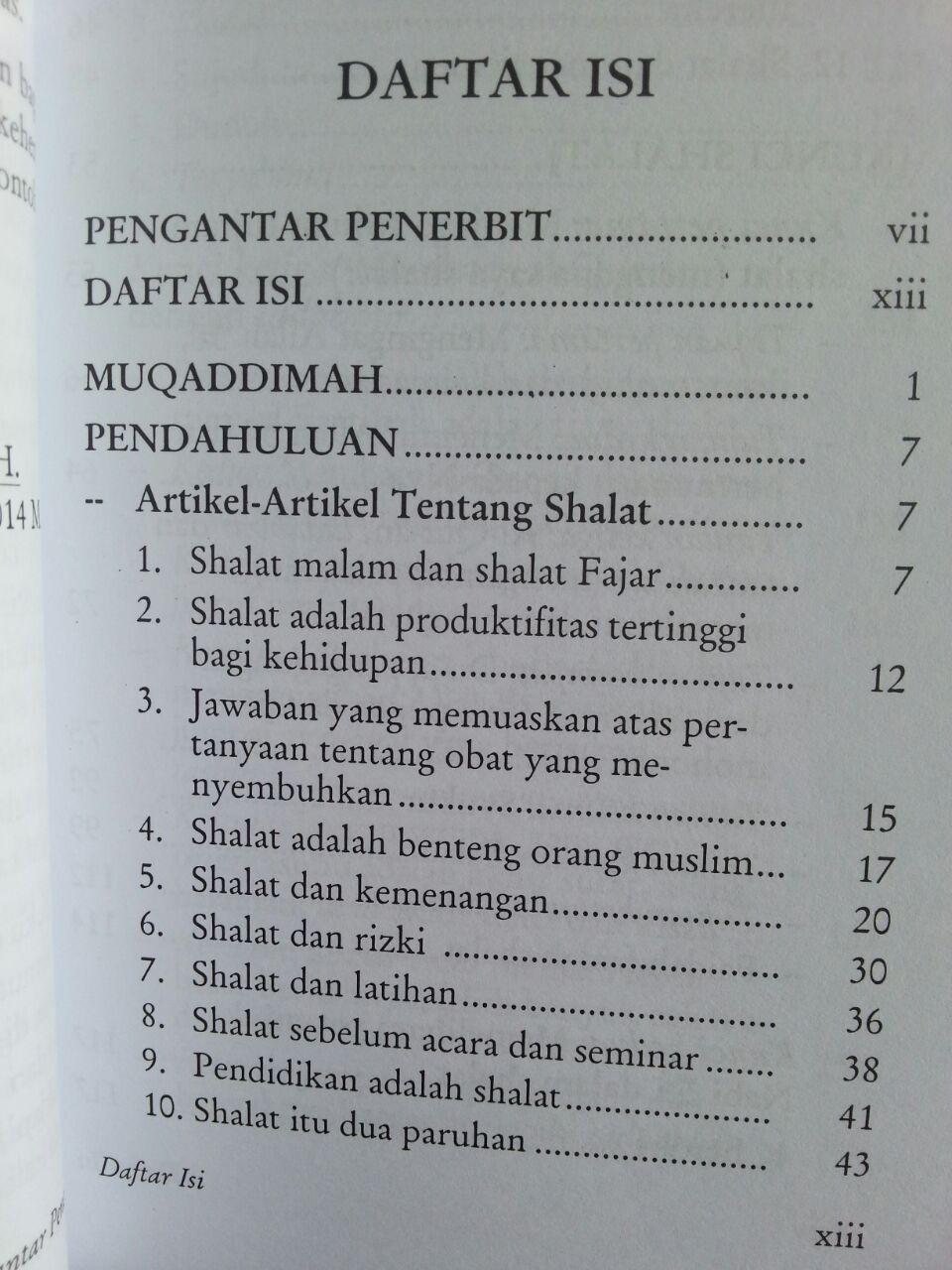Buku Shalat Kunci Sukses Dunia Akhirat Rahasia Shalat Yang Tertimbun isi