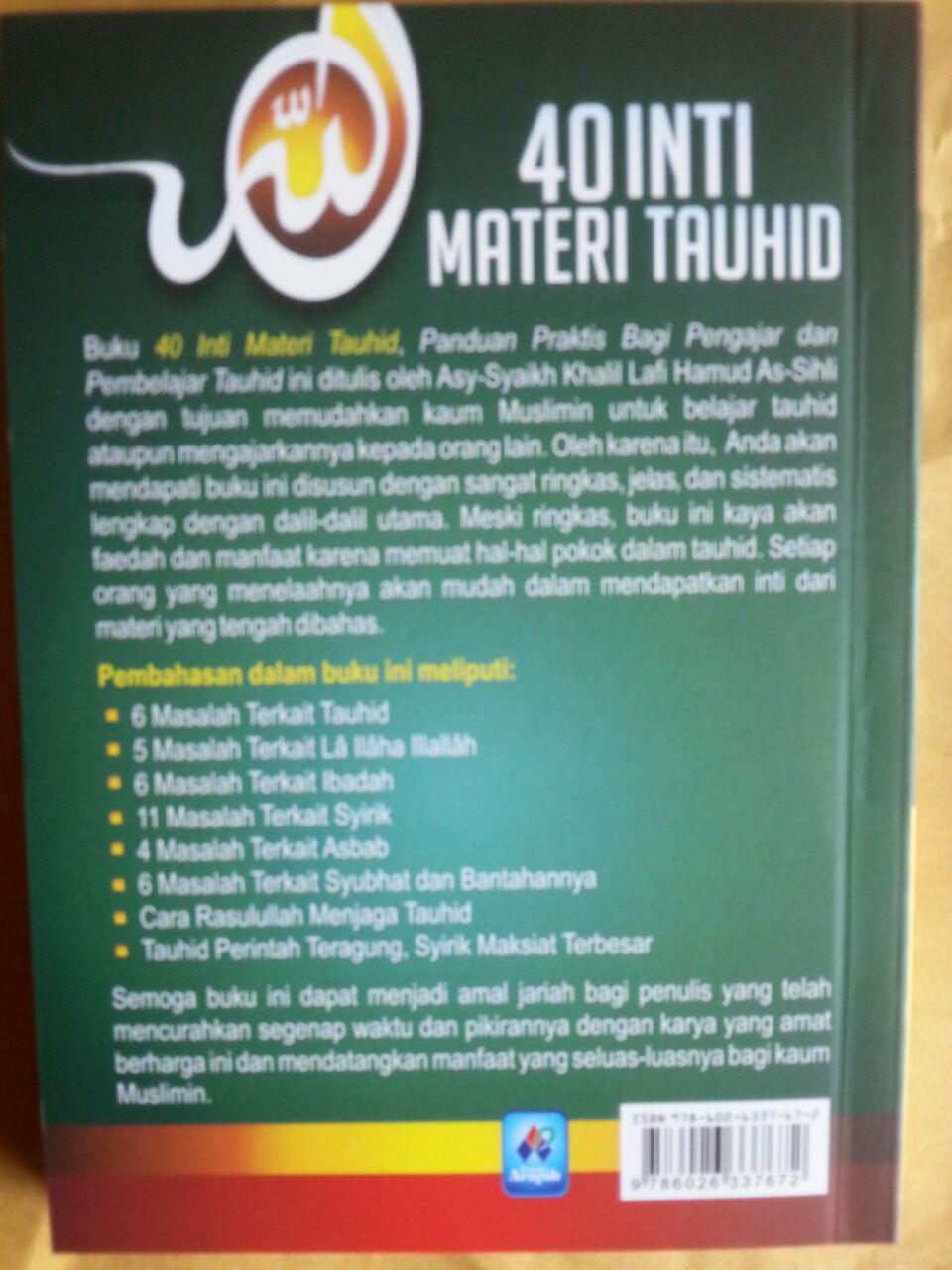 Buku 40 Inti Materi Tauhid Panduan Praktis Pengajar Pembelajar cover