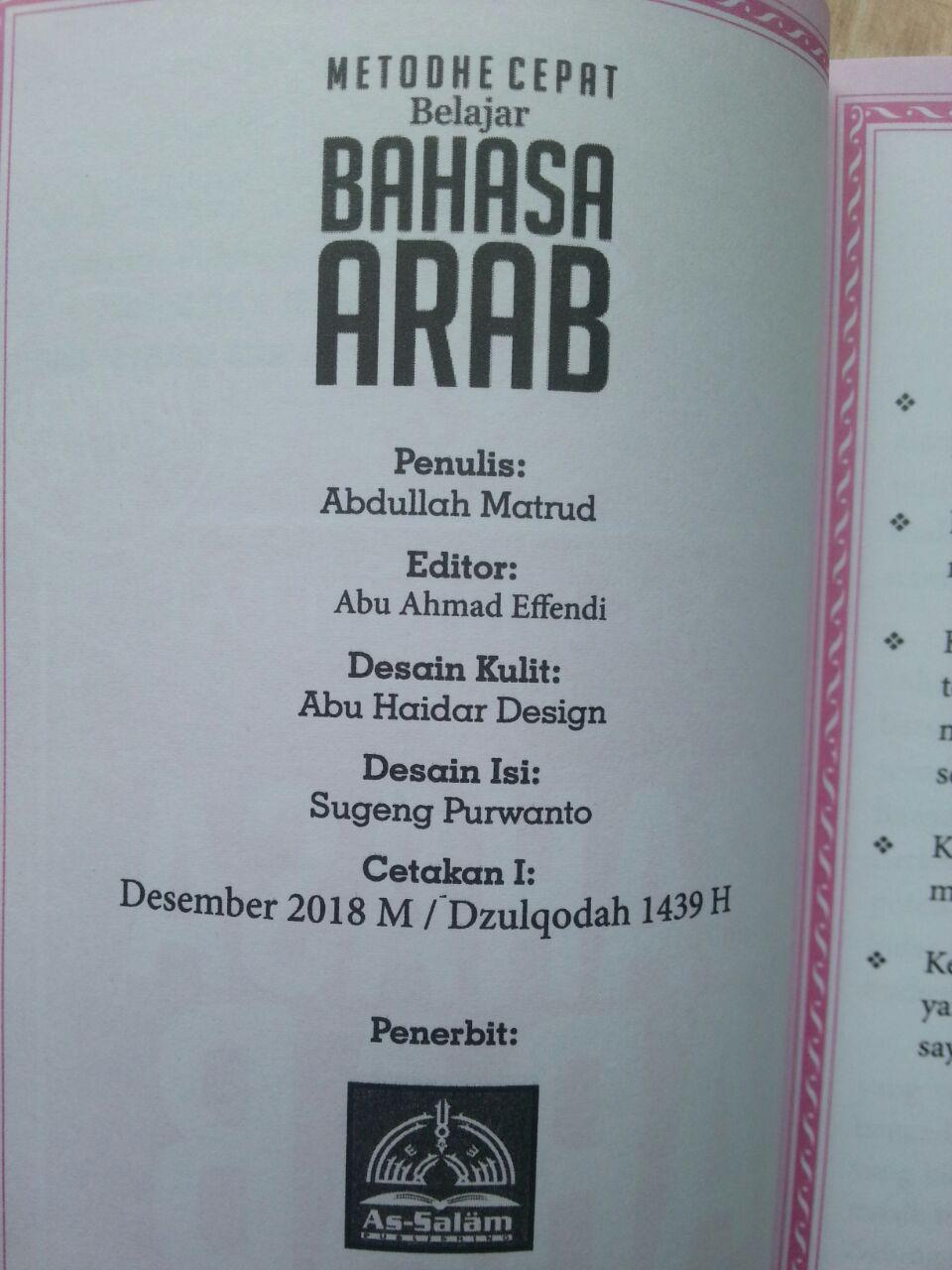 Buku Metode Cepat Belajar Bahasa Arab Rumus El-Matroed Kompilasi 1-2 isi 2