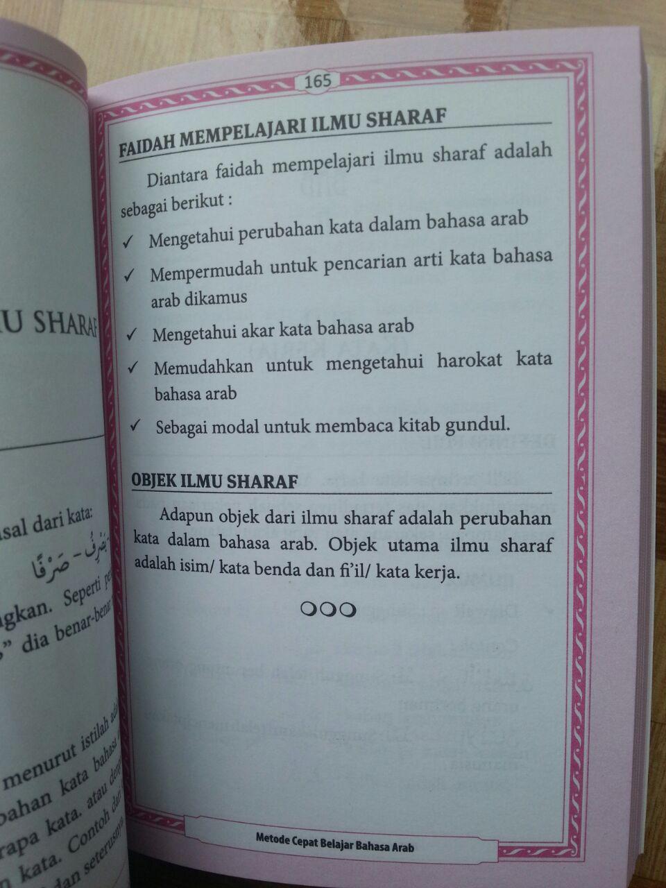 Buku Metode Cepat Belajar Bahasa Arab Rumus El-Matroed Kompilasi 1-2 isi 4