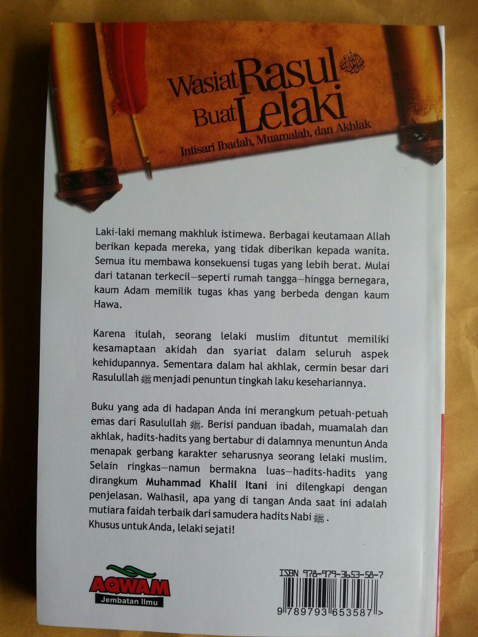 Buku Wasiat Rasul Buat Lelaki Intisari Ibadah Muamalah Akhlak cover