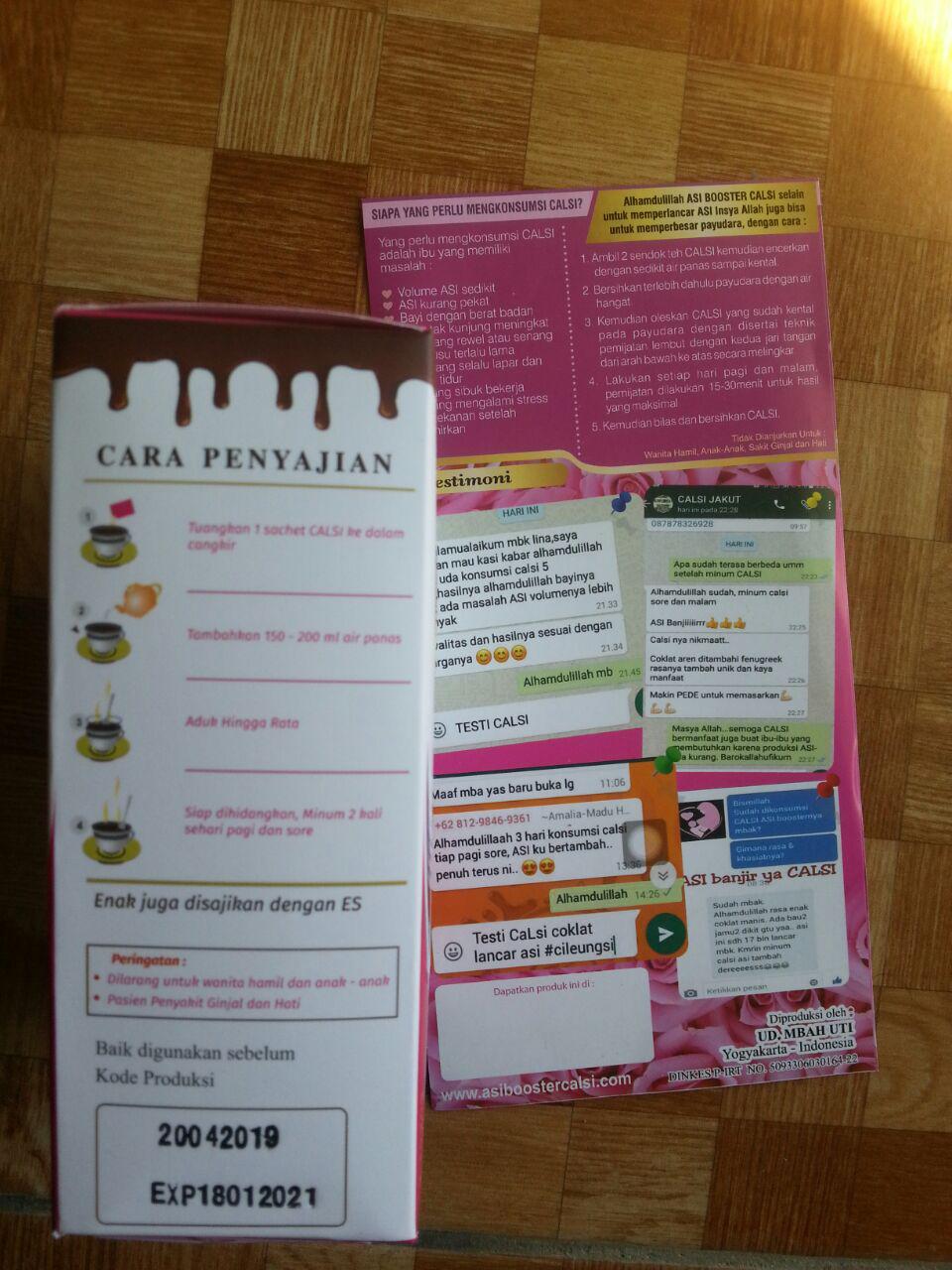 Herbal Calsi Asi Booster Minuman Coklat Khas Gula Aren isi 4