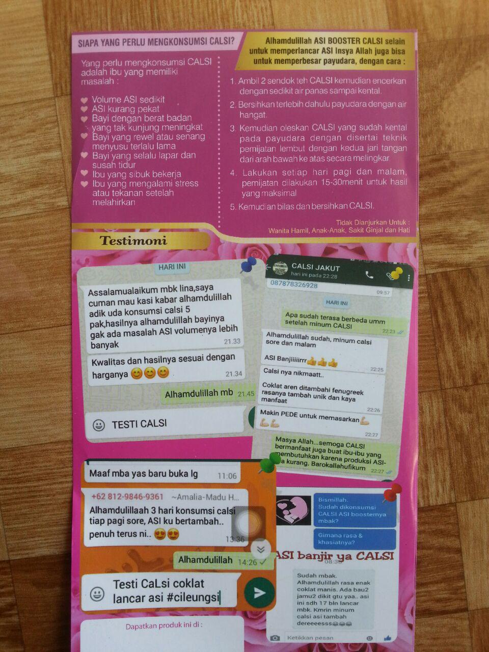 Herbal Calsi Asi Booster Minuman Coklat Khas Gula Aren isi