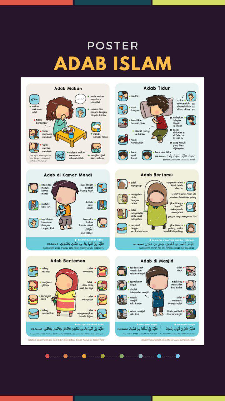Poster Adab Islam Versi Anak isi