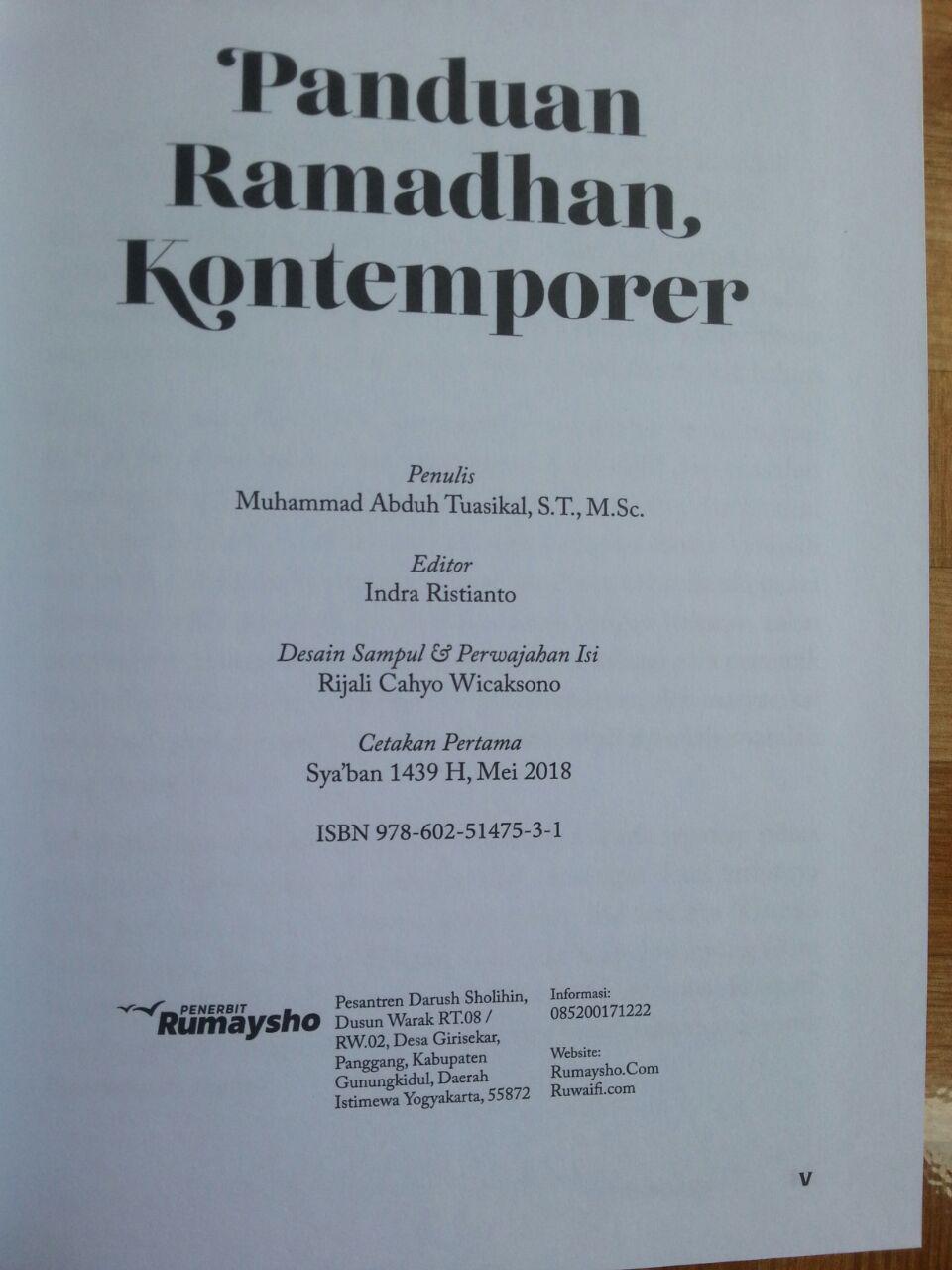 Buku Panduan Ramadhan Kontemporer isi 2