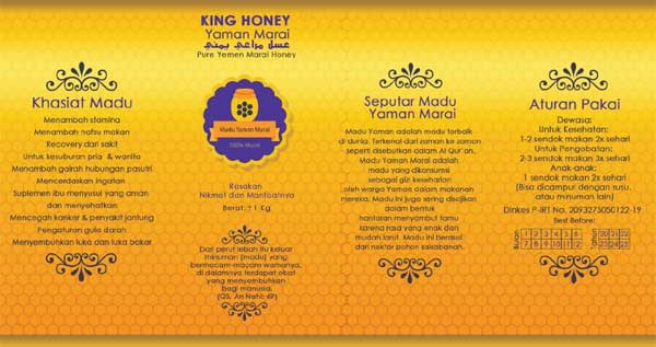 Madu Murni Yaman Marai Label