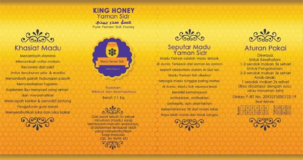 Madu Murni Yaman Sidr Label