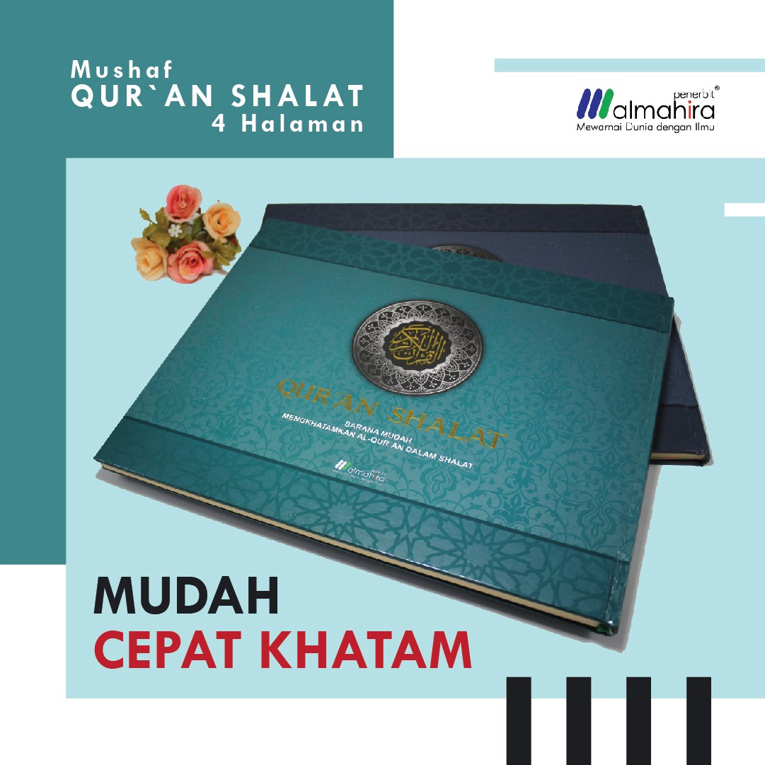 Al-Qur’an Shalat Mushaf 4 Halaman Sarana Mudah Khatam Plus Stand