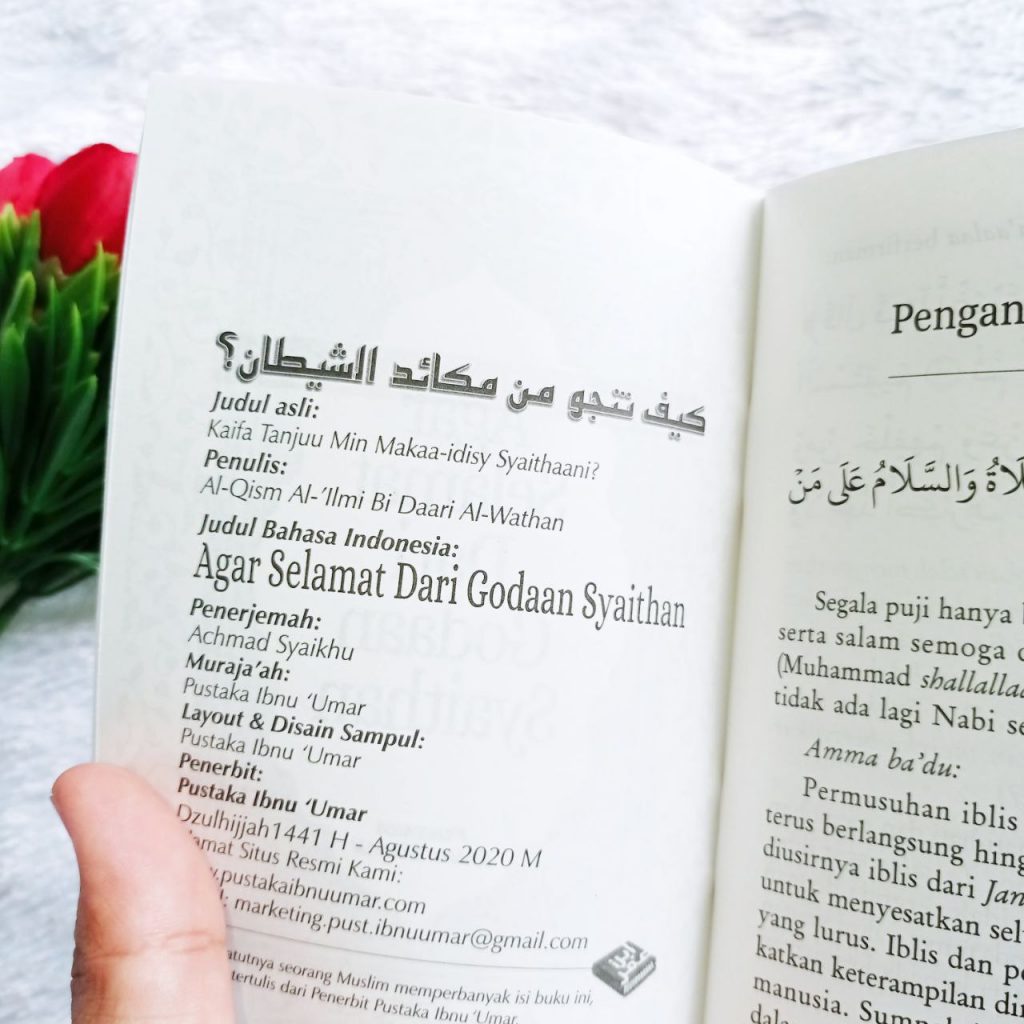 Buku Saku Agar Selamat Dari Godaan Syaitan Plus 20 Resep Penangkalnya
