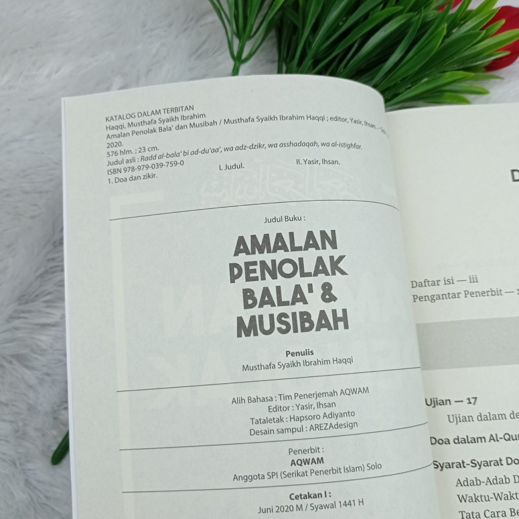 Buku Amalan Penolak Bala' Dan Musibah