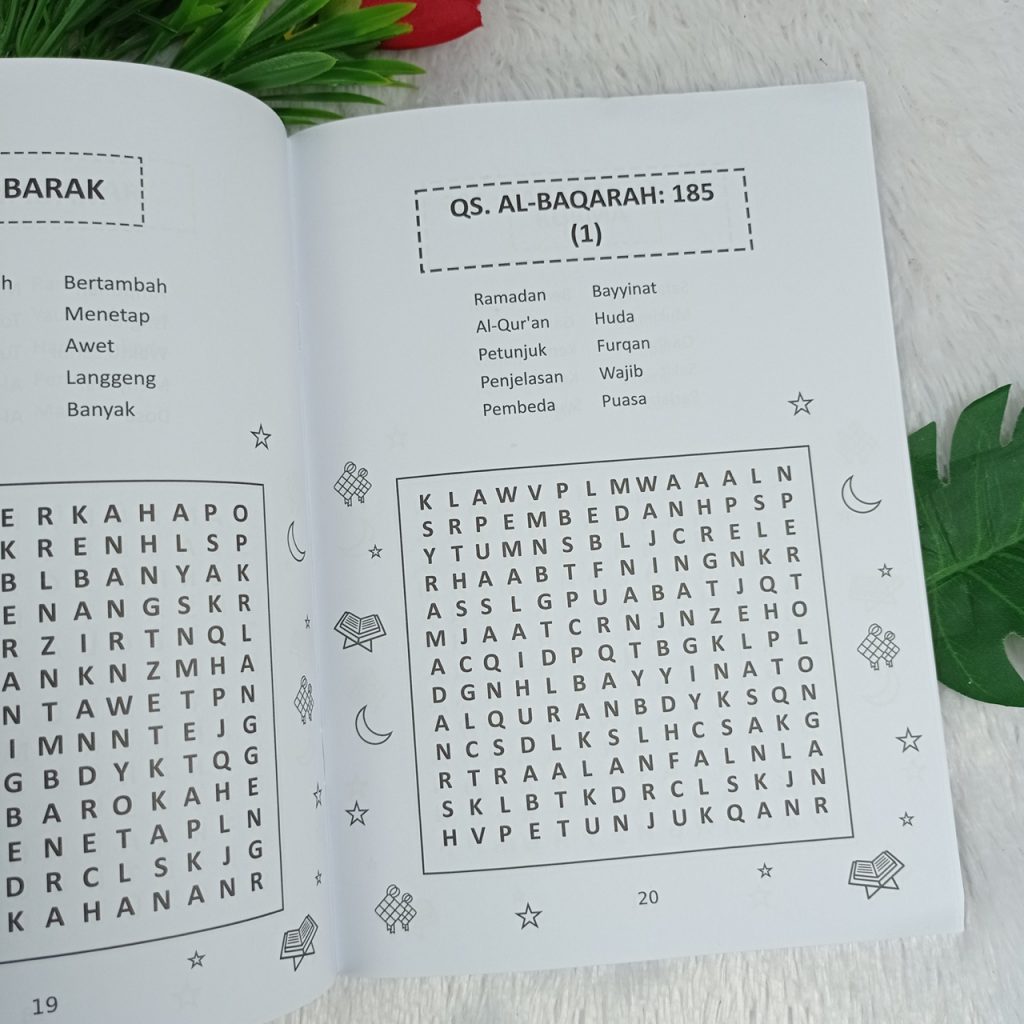 Buku Anak Kata Acak Ramadan Mubarak Word Search Seri 3