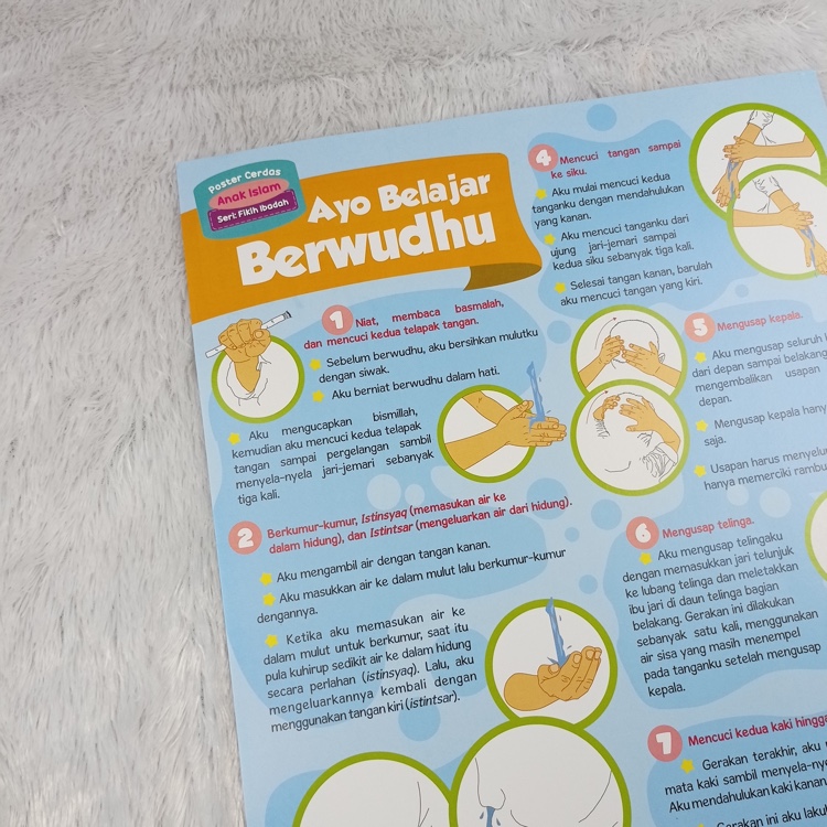 Poster Ayo Belajar Berwudhu