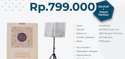 Al-Quran Mushaf Tahajjud Ukuran A3 Plus Stand Partitur