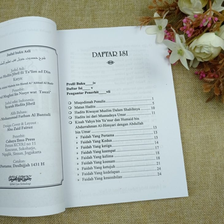 Buku Syarah Hadits Jibril Pengajaran Agama Islam