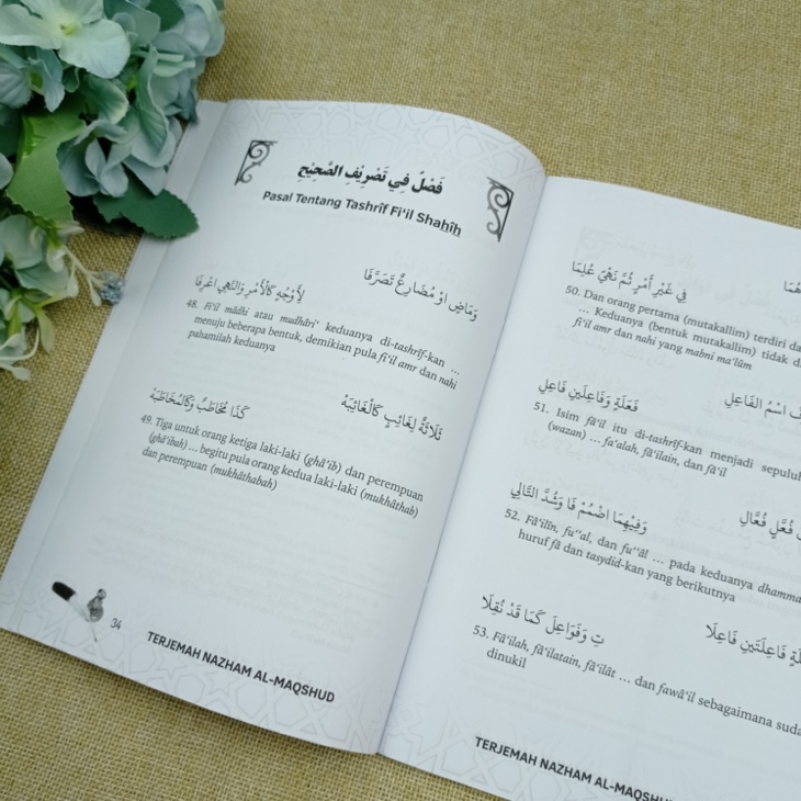Buku Terjemah Nazham Al-Maqshud Cara Santri Belajar Ilmu Sharaf