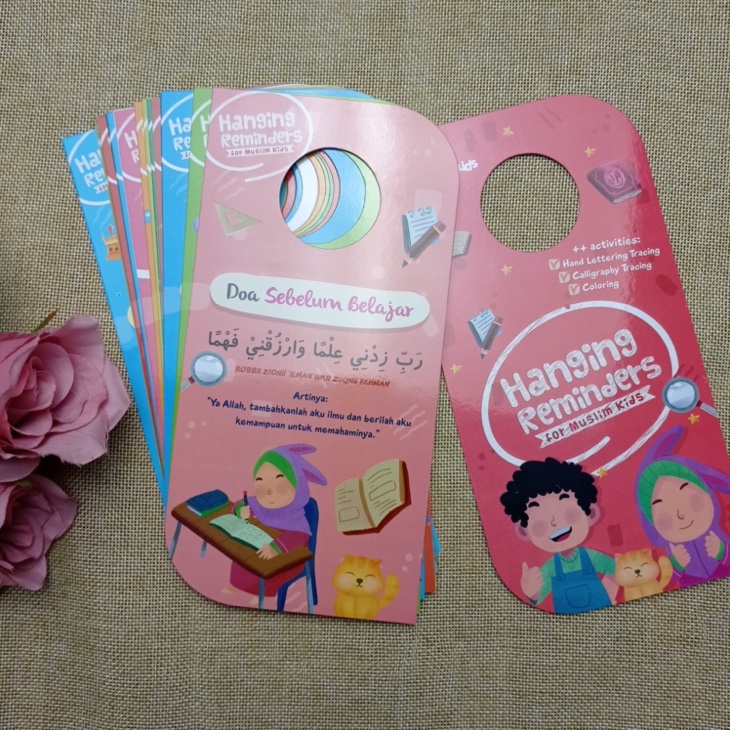 Hanging Reminders For Muslim Kids Gantungan Mini Poster Praktis