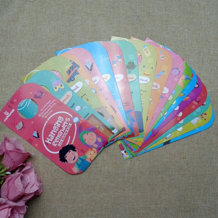 Hanging Reminders For Muslim Kids Gantungan Mini Poster Praktis