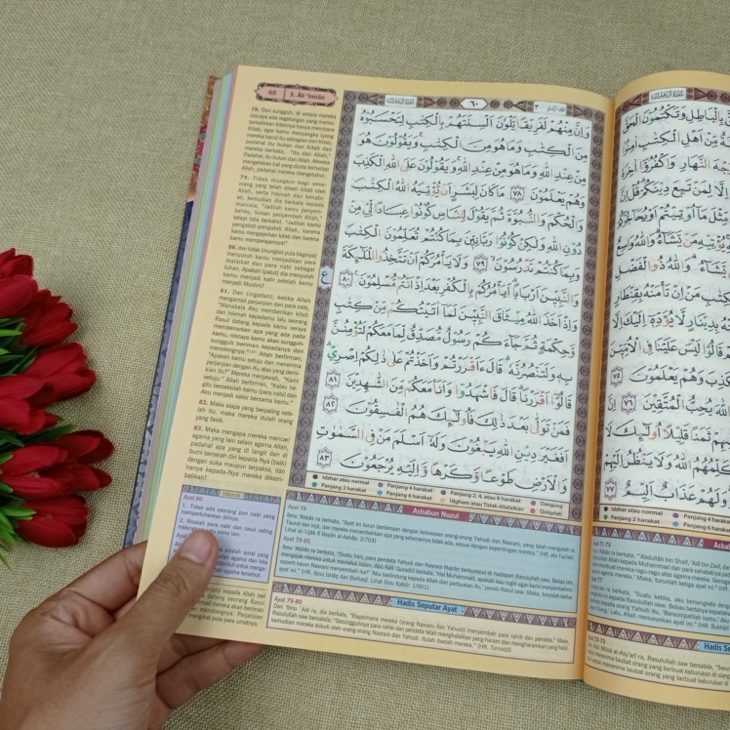 Al-Quran Al-Azhiim Tajwid 8 Warna Terjemahan Asbabun Nuzul Ukuran A4