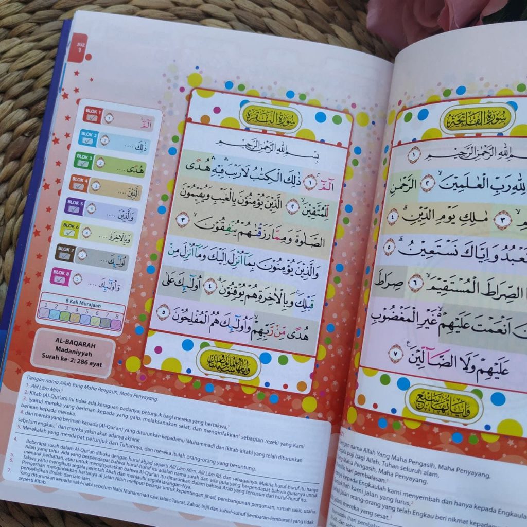 Al-Qur'an Hafalan Hafazan Junior 8 Blok Berwarna Ukuran A5