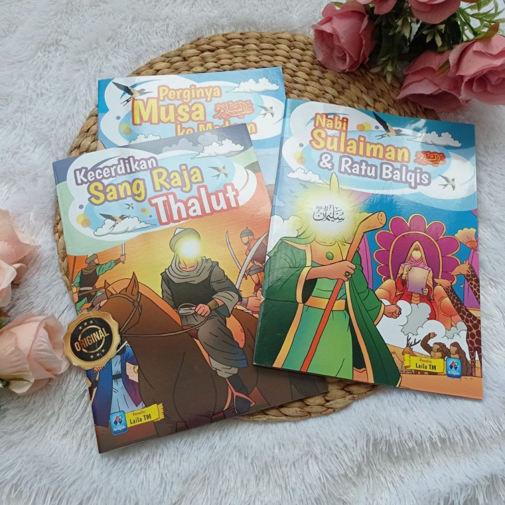 Buku Anak Serial 3 Lelaki Hebat Nabi Sulaiman Nabi Musa Dan Raja Thalut