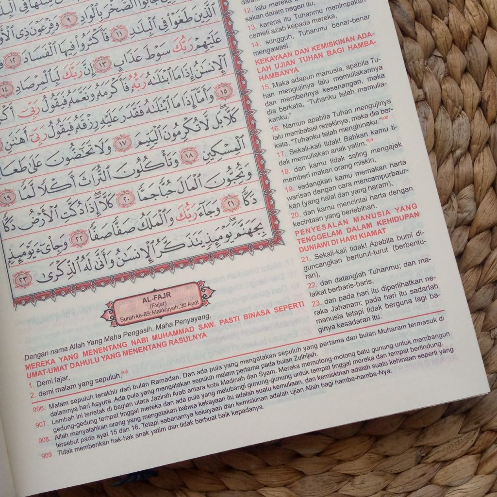 Al-Qur'an Al-Kamil Rasm Utsmani Terjemah Disertai Tema Penjelas Ayat A5