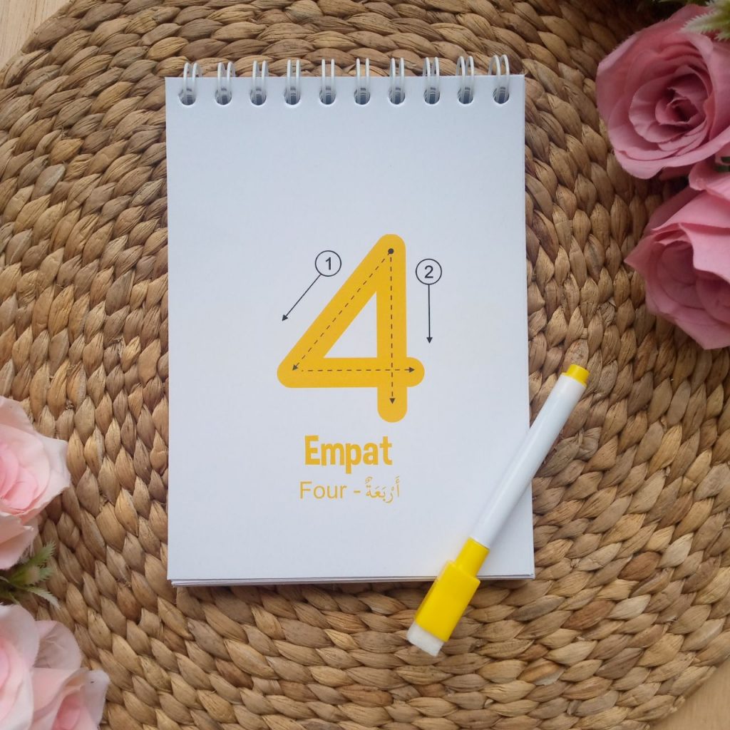 Kartu Angka Anak Tulis Hapus 1-50