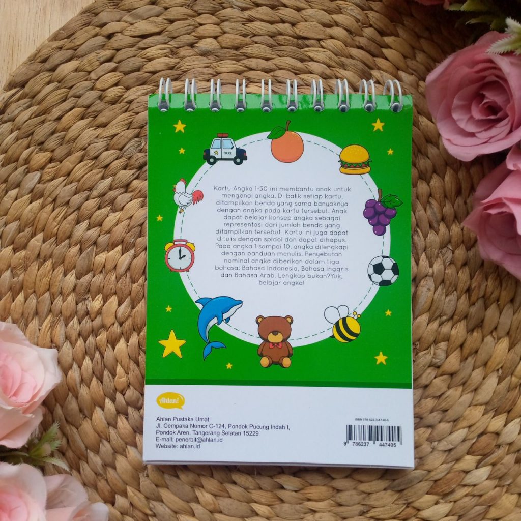 Kartu Angka Anak Tulis Hapus 1-50