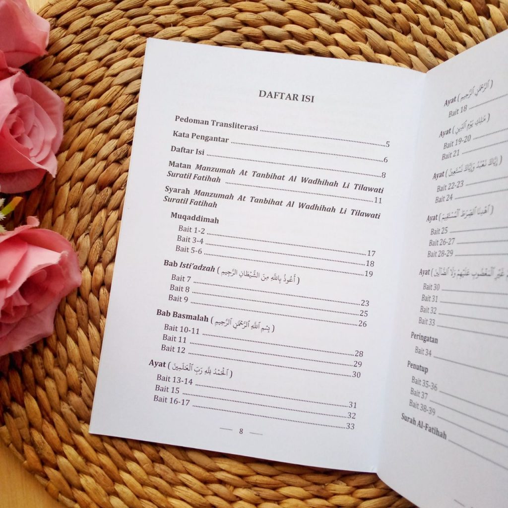 Buku Syarah Kitab Manzhumah At Tanbihat Al Wadhihah Li Tilawati Suratil Fatihah