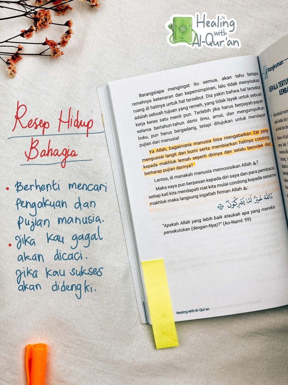 Buku Healing With Al-Quran Resep Hidup Bahagia
