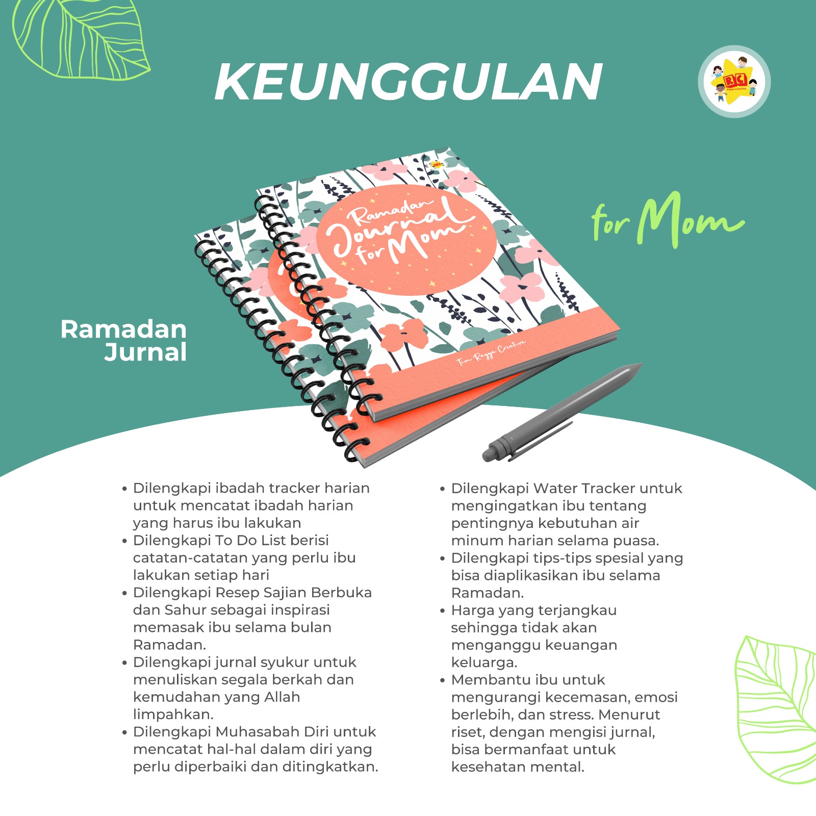 Buku Ramadhan Journal For Mom Jurnal Puasa Ibu
