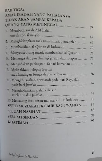 Buku Amalan Penghibur Di Alam Kubur Daftar Isi