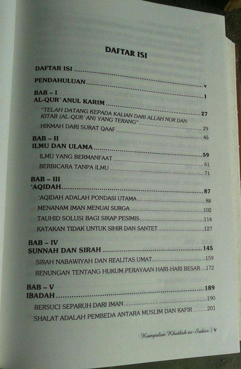 Buku Kumpulan Khutbah As-Sudais Imam Masjidil Haram isi 2