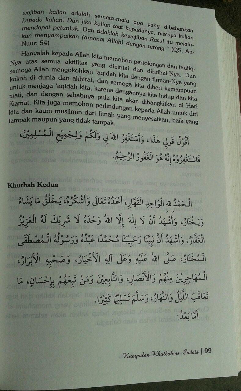 Buku Kumpulan Khutbah As-Sudais Imam Masjidil Haram isi 4